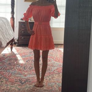 Lilly Pulitzer Off—the-Shoulder Papaya Punch Dress